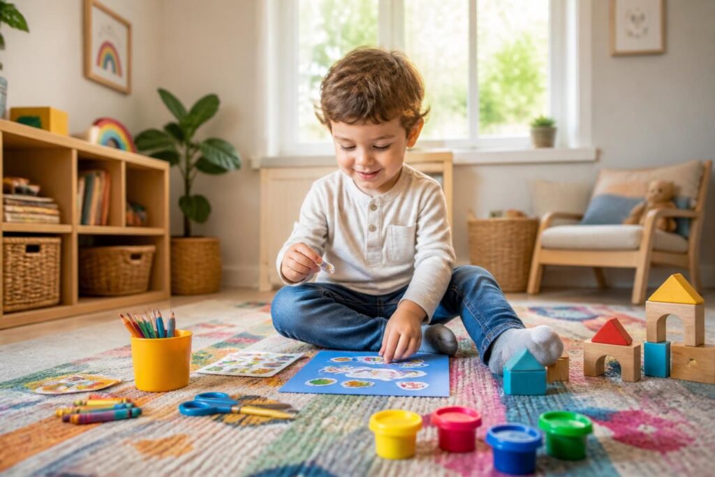 découvrez des idées d'activités simples et amusantes pour occuper un enfant de 3 ans à la maison avec des jeux ludiques et des bricolages créatifs adaptés à son âge.