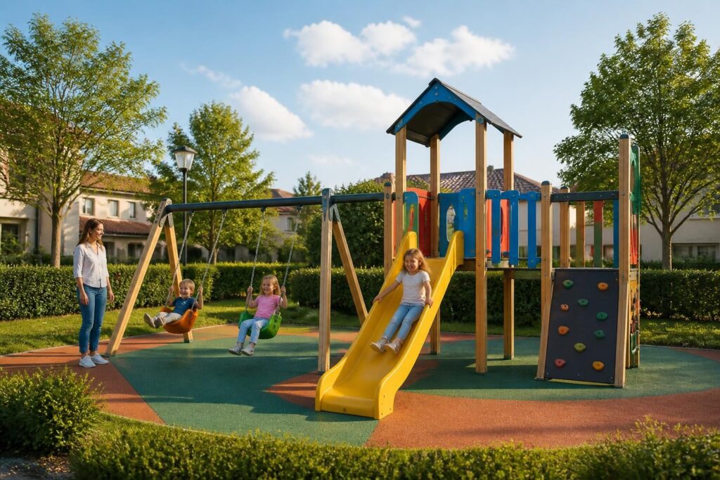 découvrez notre sélection d'aires de jeux pour enfants, extérieures, sécurisées et à petit prix, disponibles près de chez vous pour des moments de plaisir en toute sérénité.
