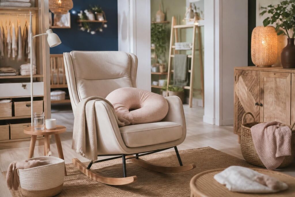 Fauteuil à bascule allaitement : confort et choix chez Ikea, Leroy Merlin et Maison du Monde