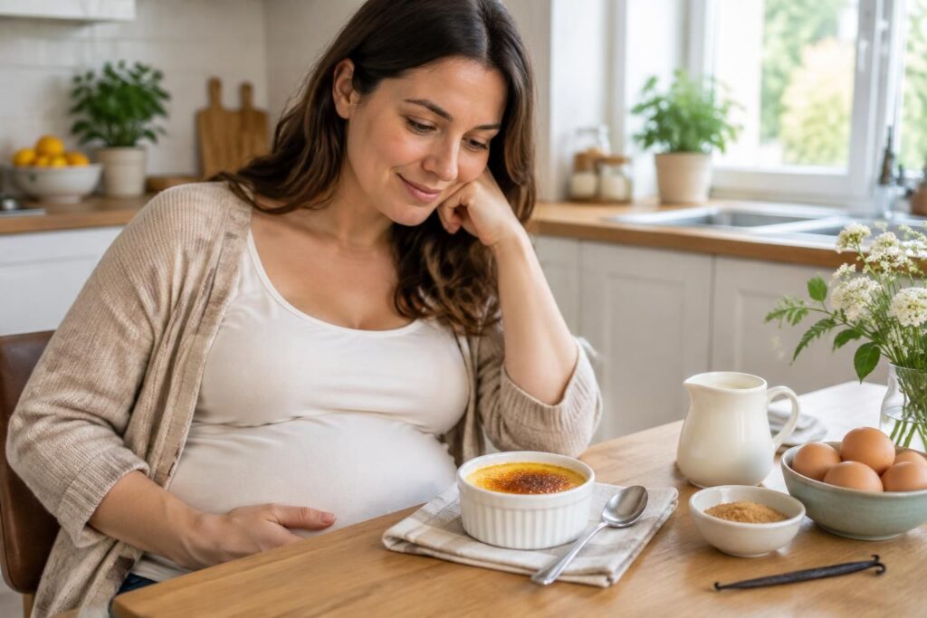 crème brûlée enceinte : découvrez les précautions à prendre concernant les œufs et les produits laitiers pour en profiter sans risque.