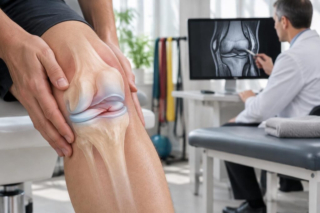 découvrez les symptômes d’une fissure du ménisque, les examens pour la diagnostiquer et les solutions possibles, du repos aux traitements médicaux.